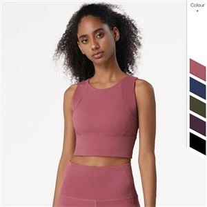 Kvinners Yoga Trening Crop Tank Topper