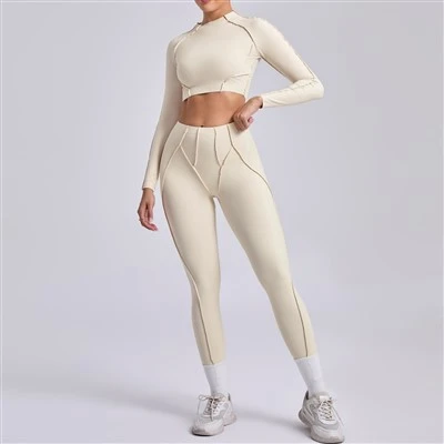 Tredimensjonal estetisk yoga sett bodysuit for kvinner