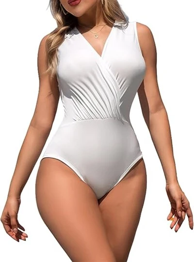 Kvinners bodysuit topper Ruched Summer Going Out Casual antrekk